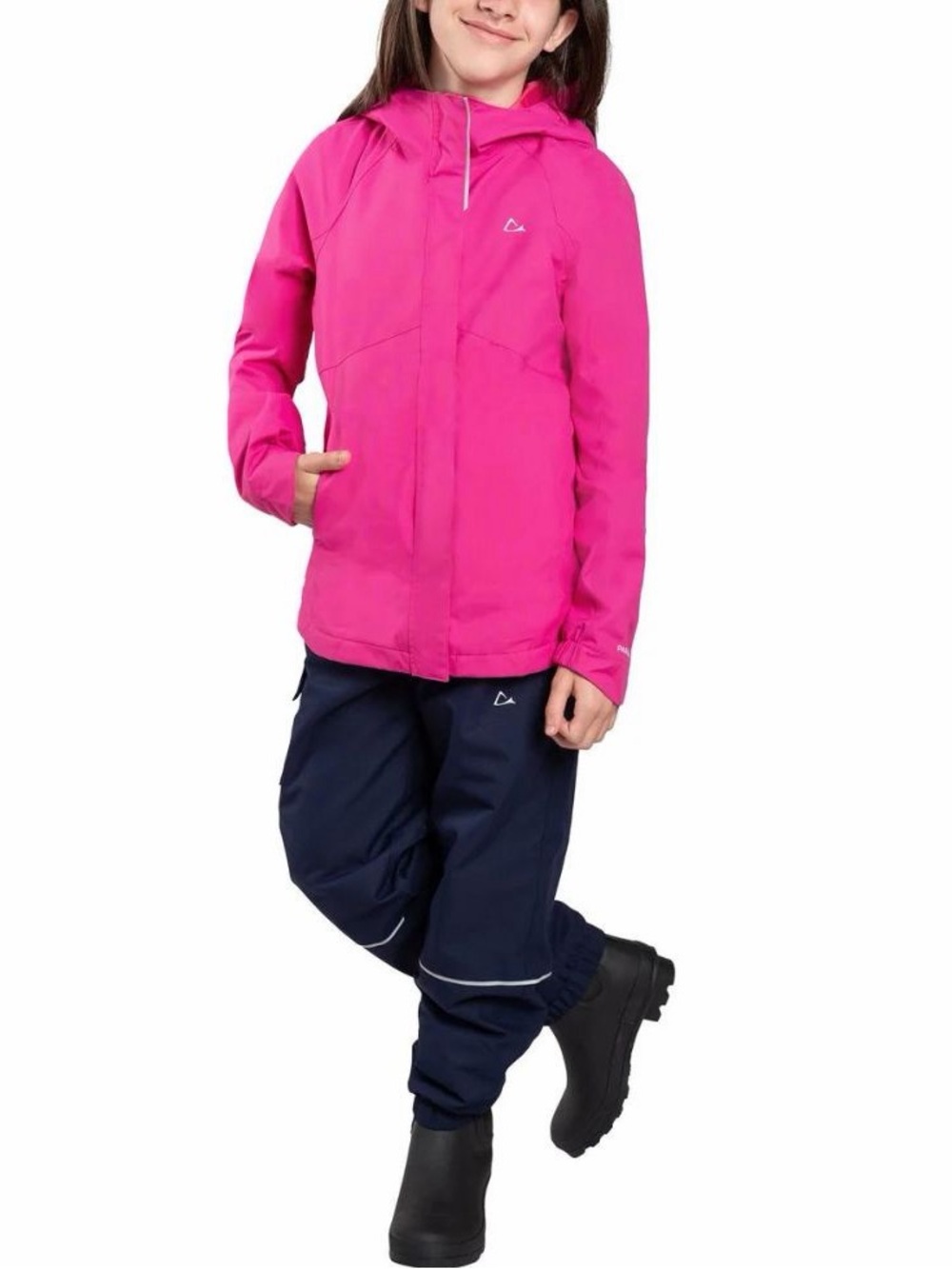 Paradox Kids 2 piece rainsuit - XS (4/5) Navy Blue & Pink